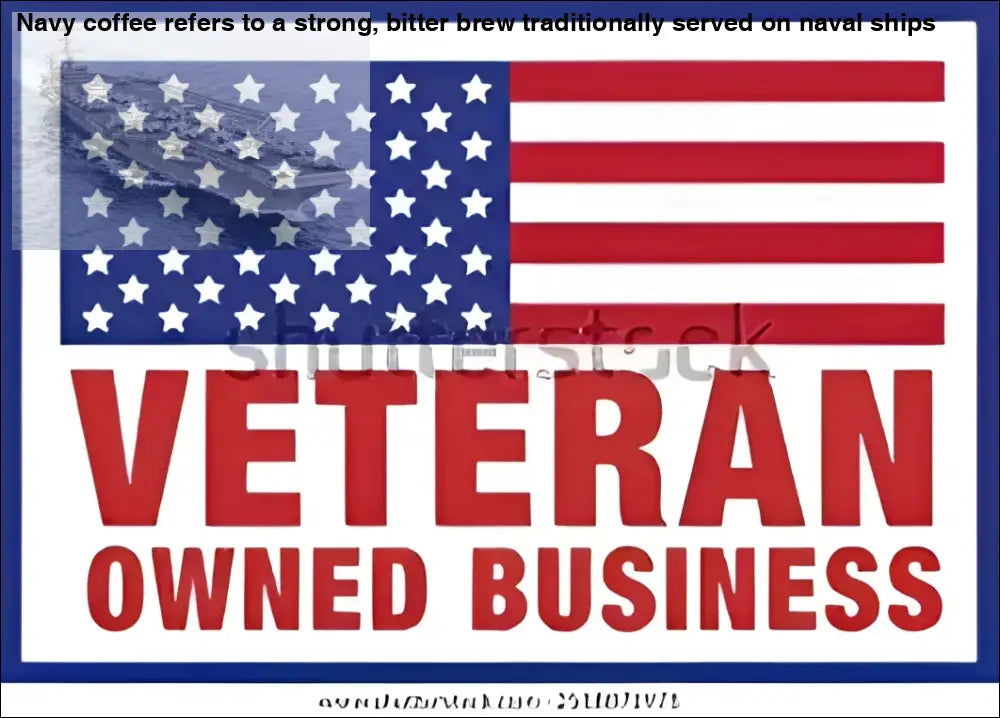 Veteran-owned business sign with American flag for automatic espresso with high-pressure extraction