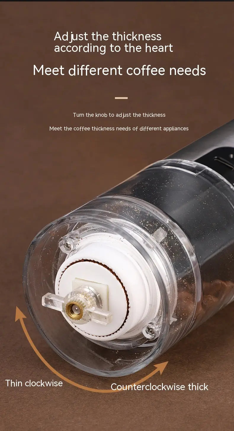 Electric Coffee Bean Grinder with Salt Pepper Mill and Toothbrush Cleaner