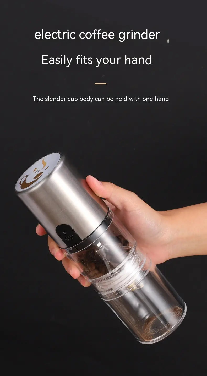 Electric Coffee Bean Grinder with Salt Pepper Mill and Toothbrush Cleaner