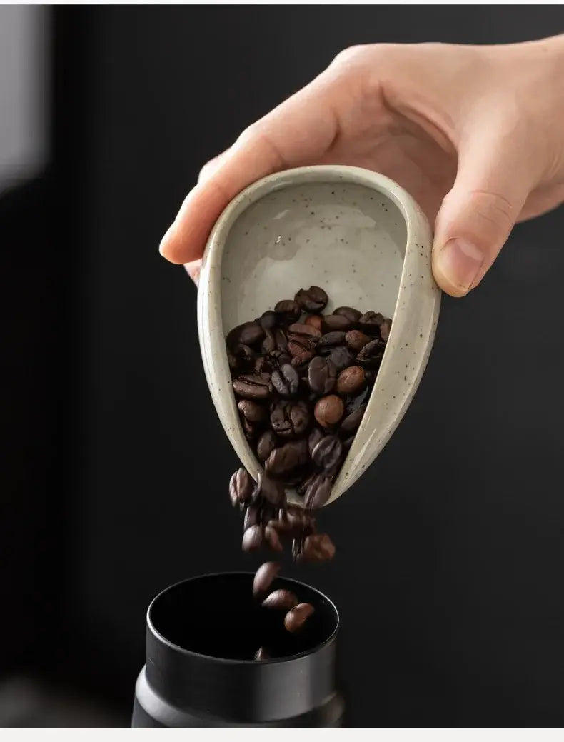 Ceramic Coffee Beans Dosing Cup Trays | Pottery Espresso Bean Scoop | Precision Coffee Accessories