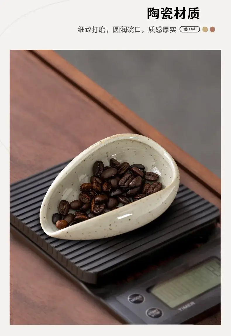 Ceramic Coffee Beans Dosing Cup Trays with Assorted Bowls