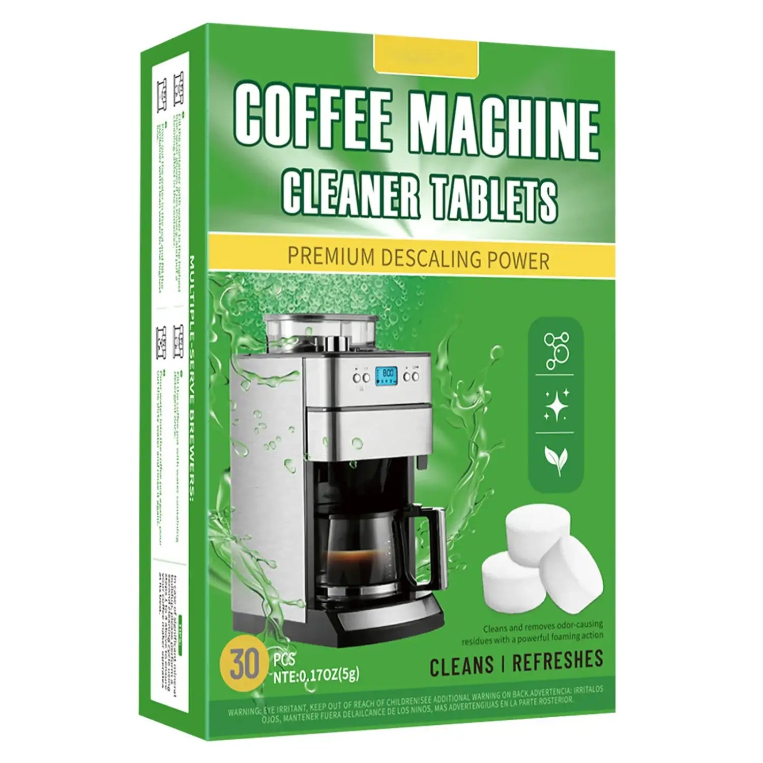 Coffee Machine Cleaning Tablets With 30 Pieces Of Coffee Machine Descaling Agent For Deep Cleaning Of Coffee Stains