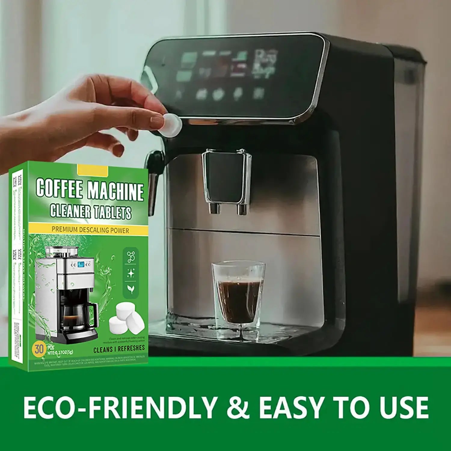 Coffee Machine Cleaning Tablets With 30 Pieces Of Coffee Machine Descaling Agent For Deep Cleaning Of Coffee Stains