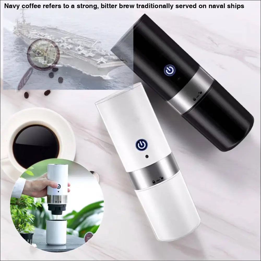 Portable espresso maker with high-pressure extraction and coffee capsule adapter for automatic espresso brewing