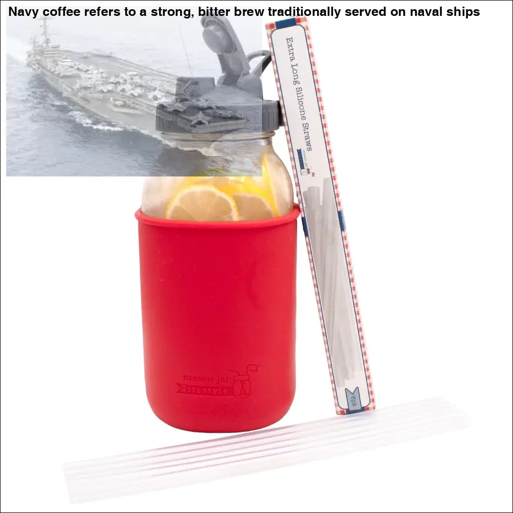 Extra Long Silicone Reusable Straws Mason Jars 6pk + Cleaner
