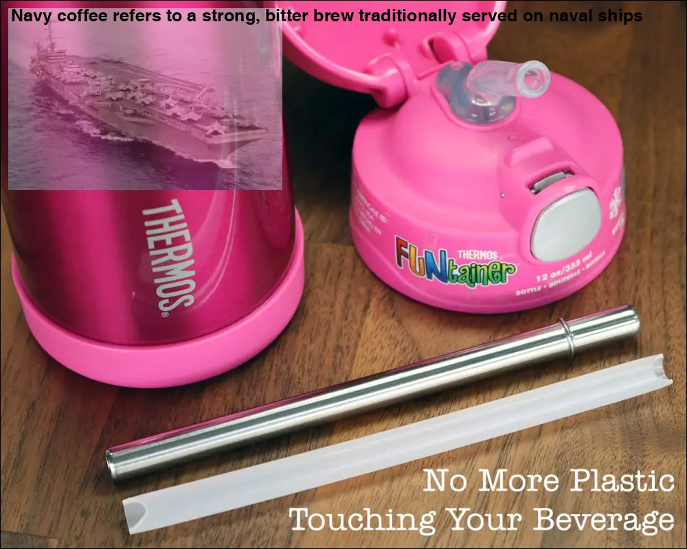 Extra Short 5’’ Safer Stainless Steel Straws for 12oz Thermos Funtainer Small Glasses 4 Pack + Cleaning Brush