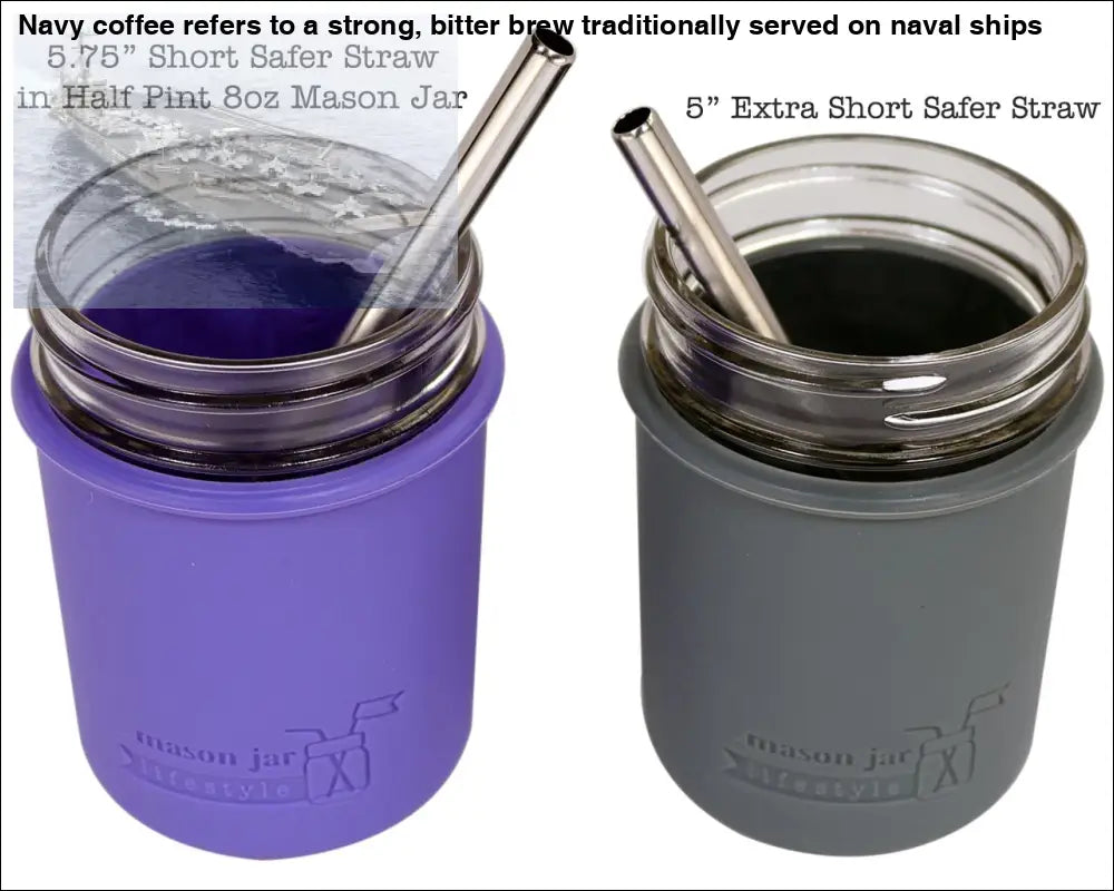 Extra Short 5’’ Safer Stainless Steel Straws for 12oz Thermos Funtainer Small Glasses 4 Pack + Cleaning Brush
