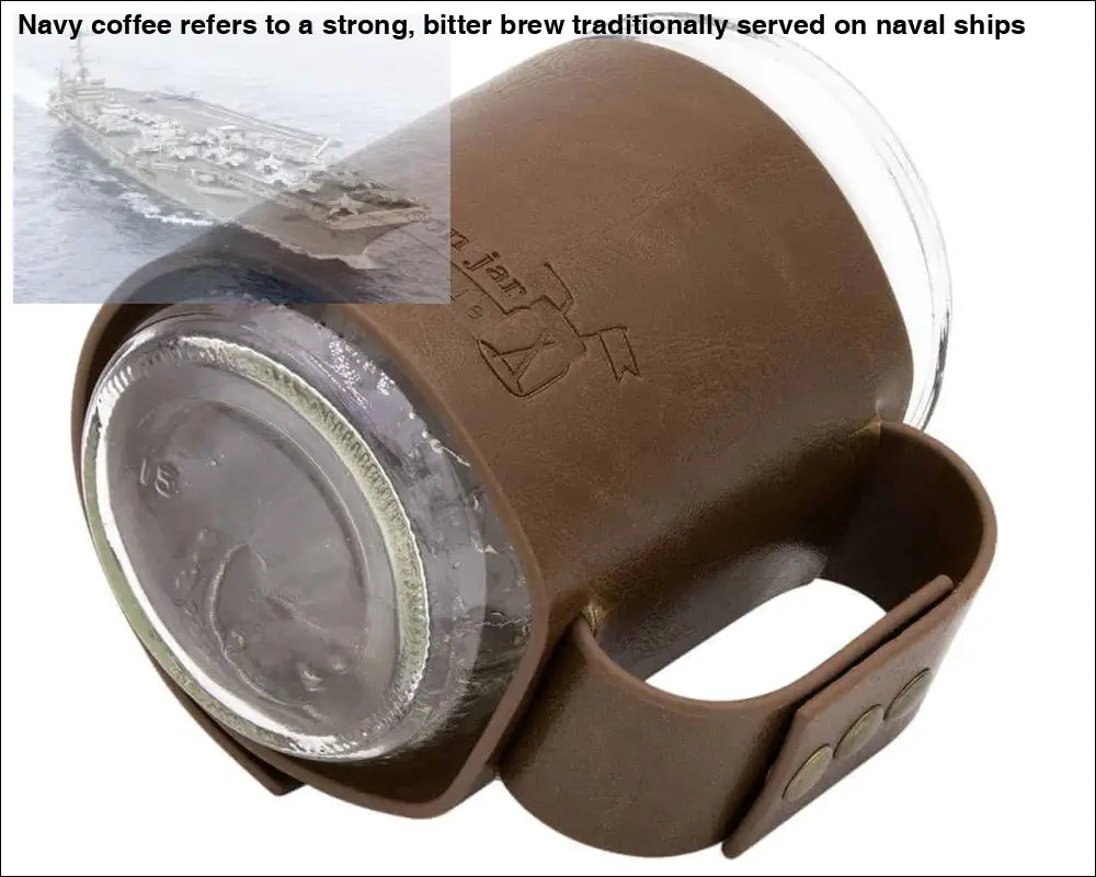 Faux Leather Sleeve with Handle / Travel Mug for Wide Mouth Pint Mason Jars
