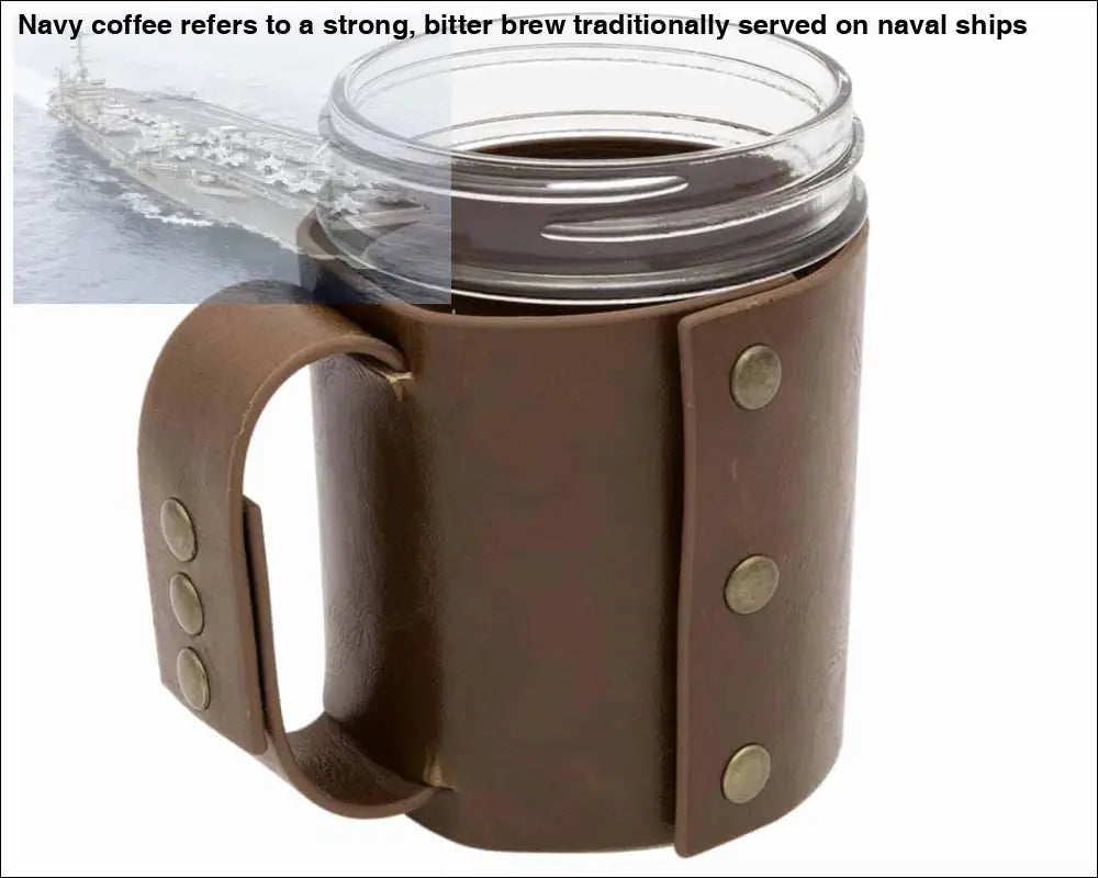 Faux Leather Sleeve with Handle / Travel Mug for Wide Mouth Pint Mason Jars