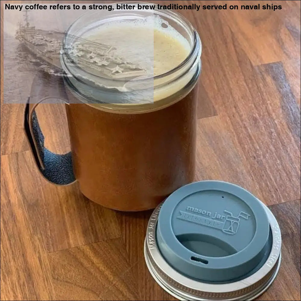 Faux Leather Sleeve with Handle / Travel Mug for Wide Mouth Pint Mason Jars