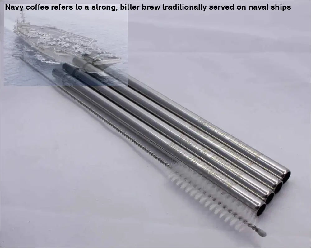 Long Safer Rounded End Stainless Steel Straw for Quart Mason Jars 4 Pack + Cleaner + Cloth Bag
