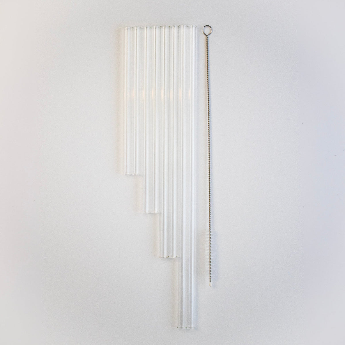 8 Pack Combo Glass Straws for Mason Jars + Cleaner
