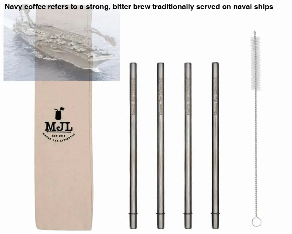 Medium Safer Rounded End Stainless Steel Straw for Pint Mason Jars 4 Pack + Cleaner + Cloth Bag