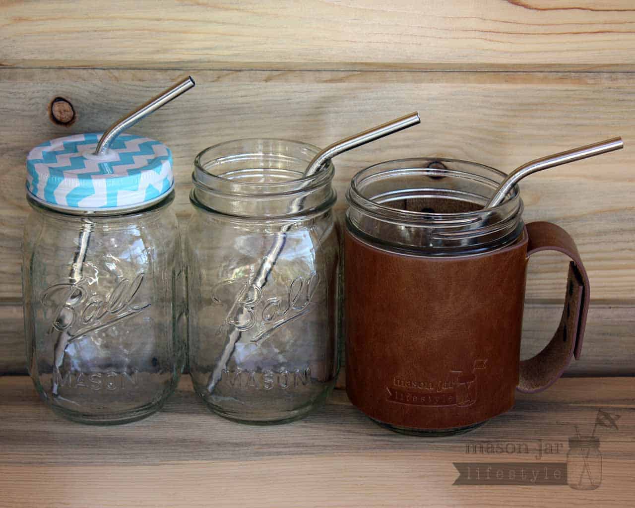Reusable Safer Rounded End Stainless Steel Straws for Mason Jars, Smoothies & Beverages
