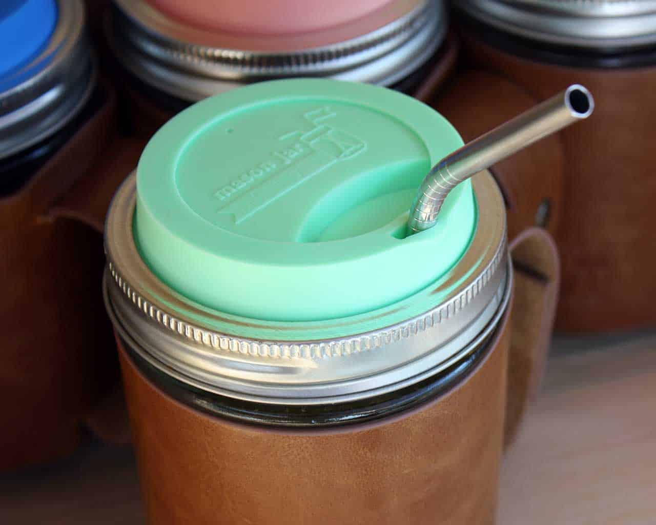 Reusable Safer Rounded End Stainless Steel Straws for Mason Jars, Smoothies & Beverages