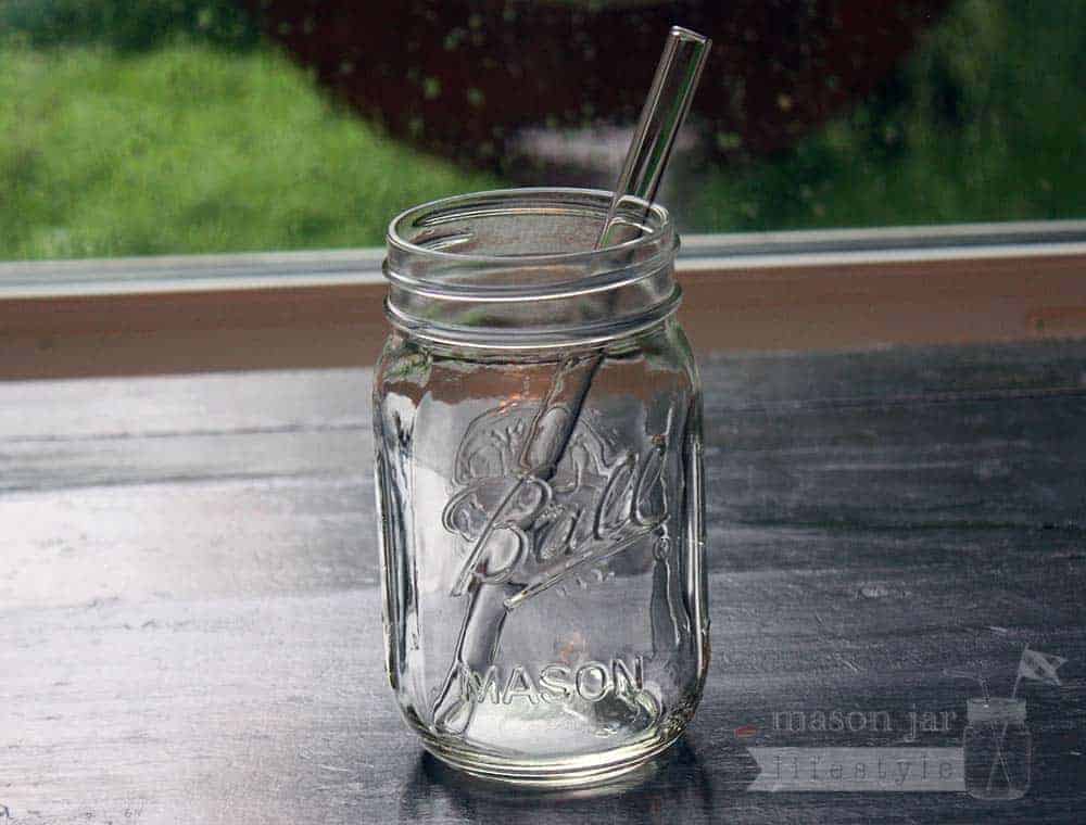 Combo Glass Straws for Mason Jars with Cleaning Brush Durable Reusable Straws