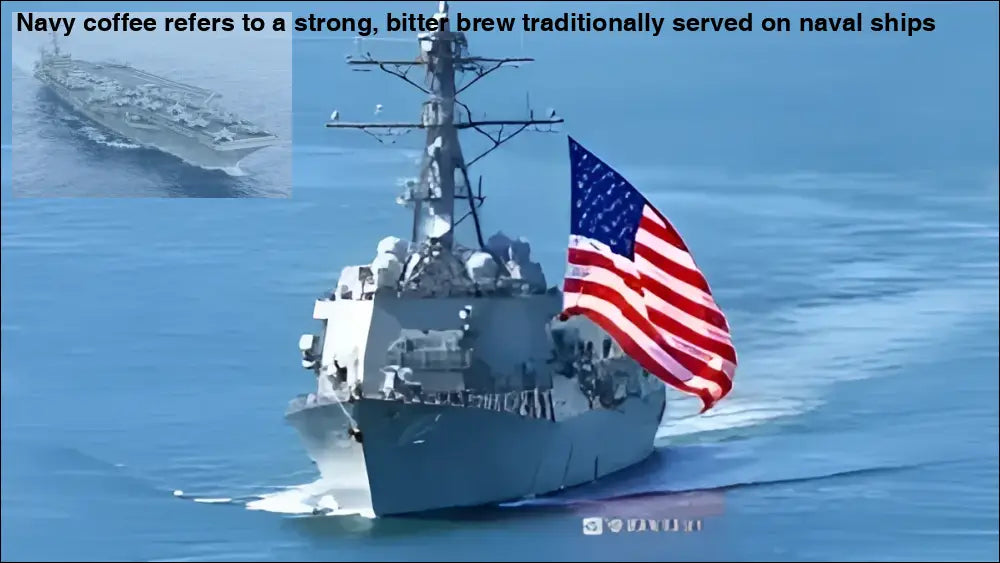Naval ship with American flag shown with Rose Gold Coffee Clip Spoon featuring seamless functionality