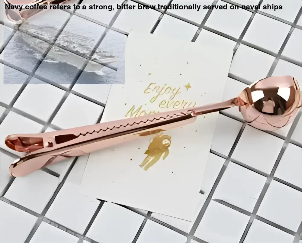 Rose gold coffee clip spoon with seamless functionality showcasing an innovative scoop design