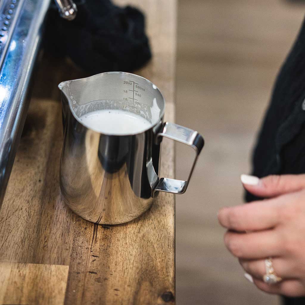 Barista Basics Milk Frothing Pitcher, 20oz, Silver