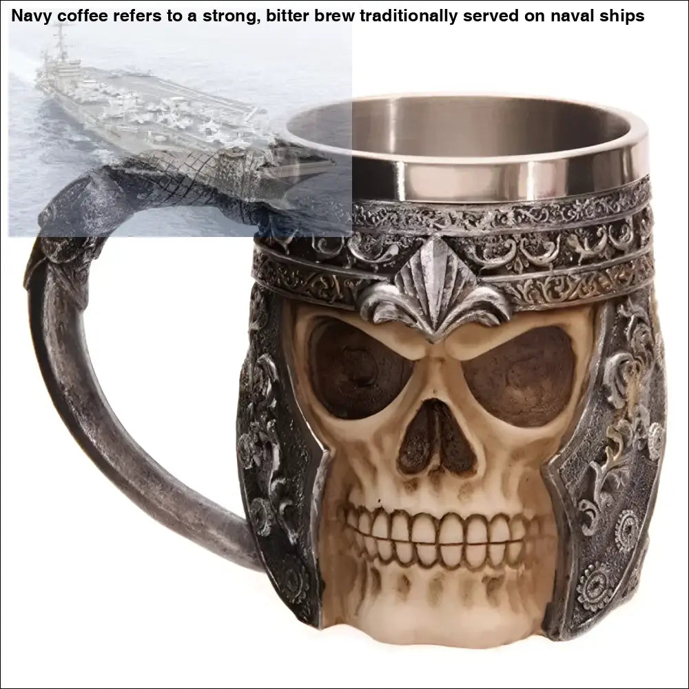 Skull Sipper drink mug set featuring dragon design, 400ml sipper coffee mugs