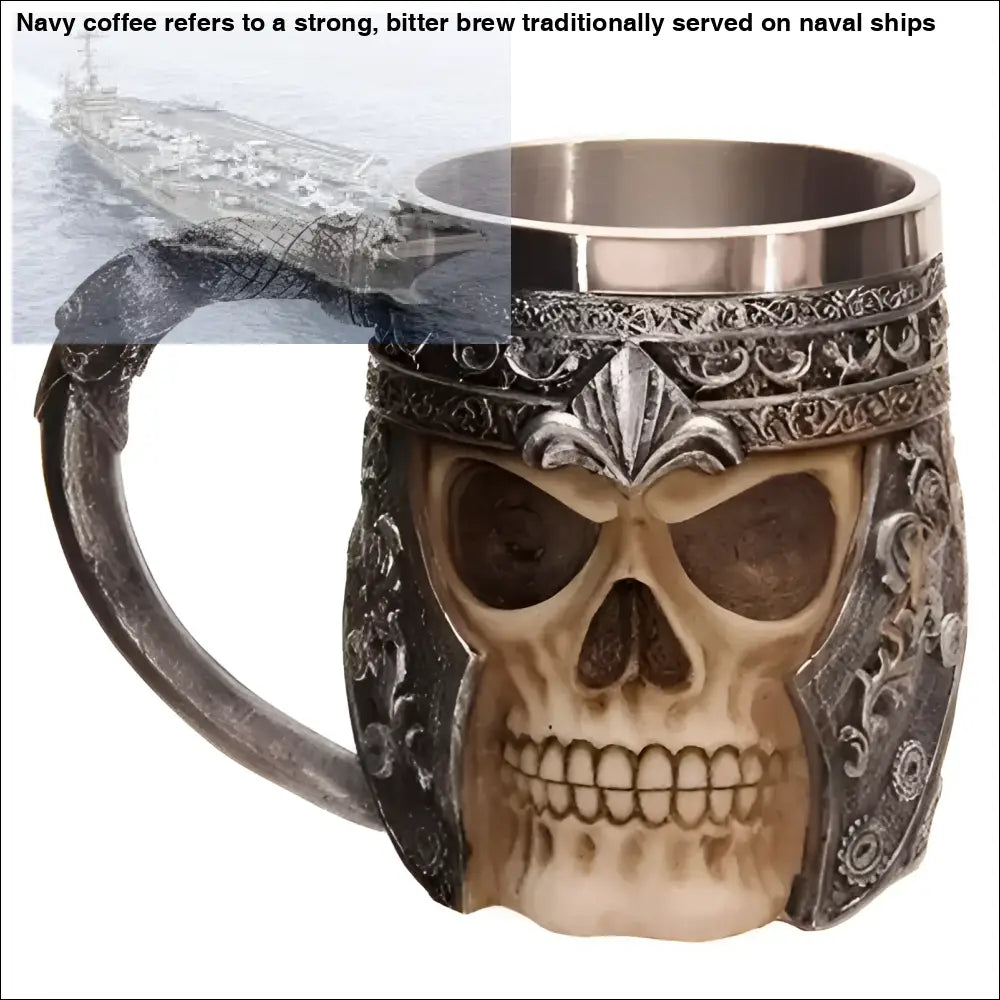 Skull Sipper and Dragon Beer Mugs Coffee 400ml set, skull-themed sipper coffee mug