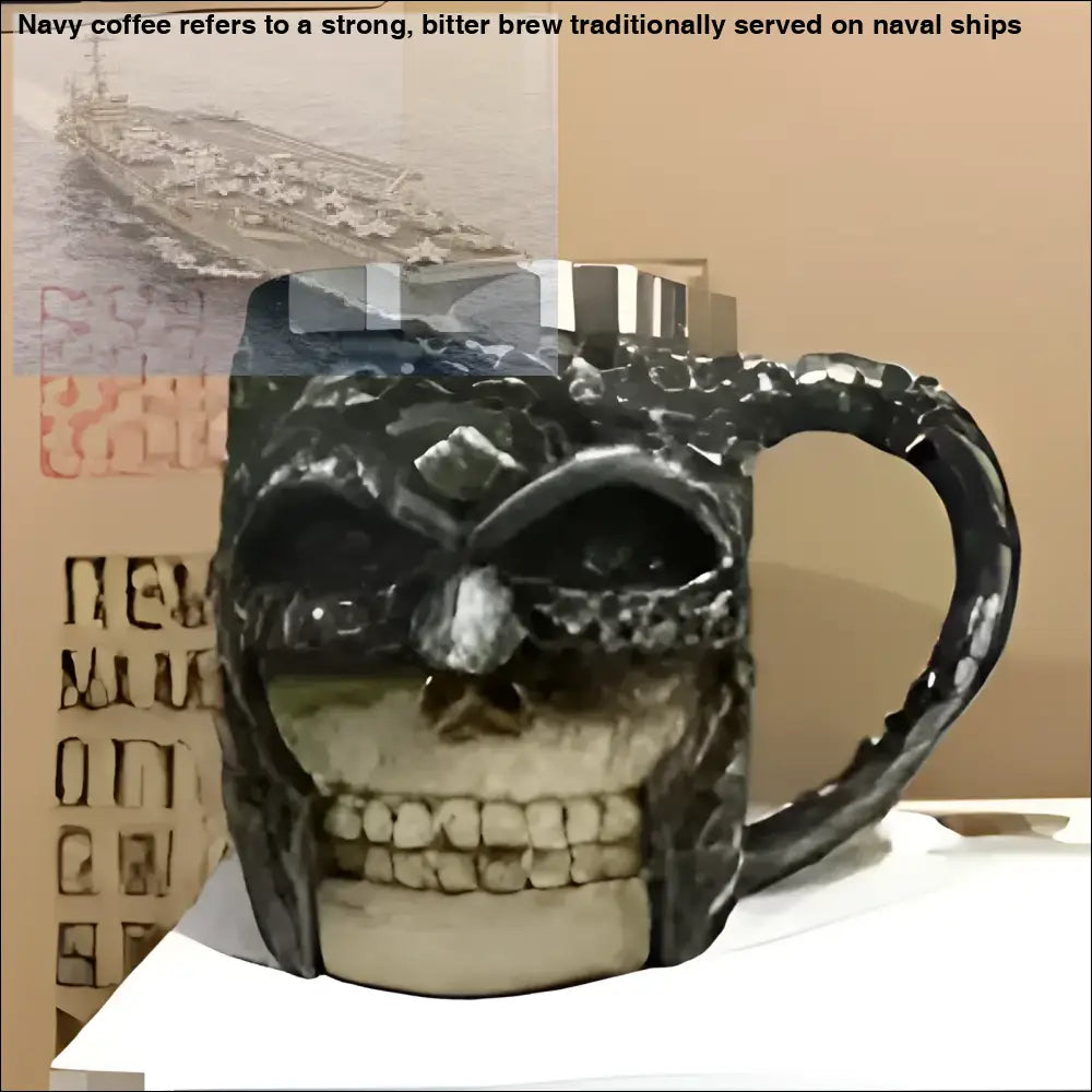 Skull Sipper and Dragon Beer Mugs Coffee 400ml Set featuring a skull-shaped coffee mug for unique sipper coffee experience