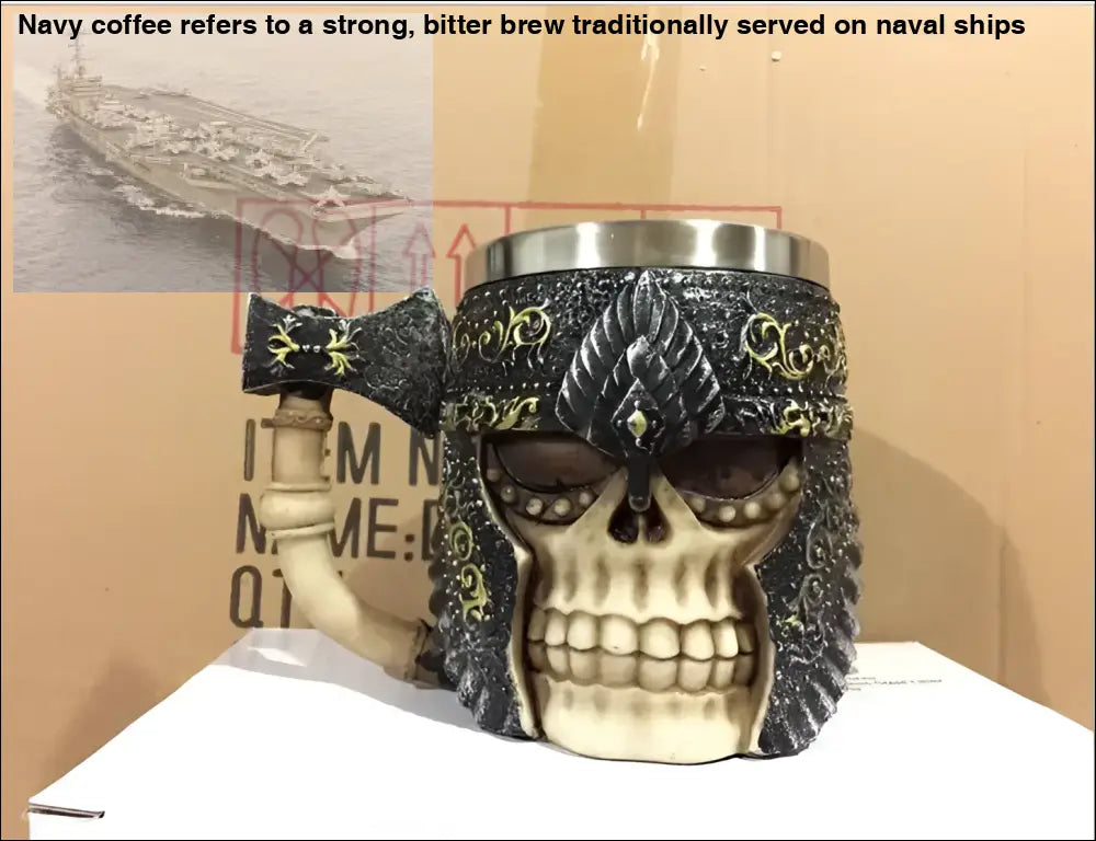 Skull Sipper coffee mug with axe handle from Mugs Coffee 400ml Set, unique sipper mug