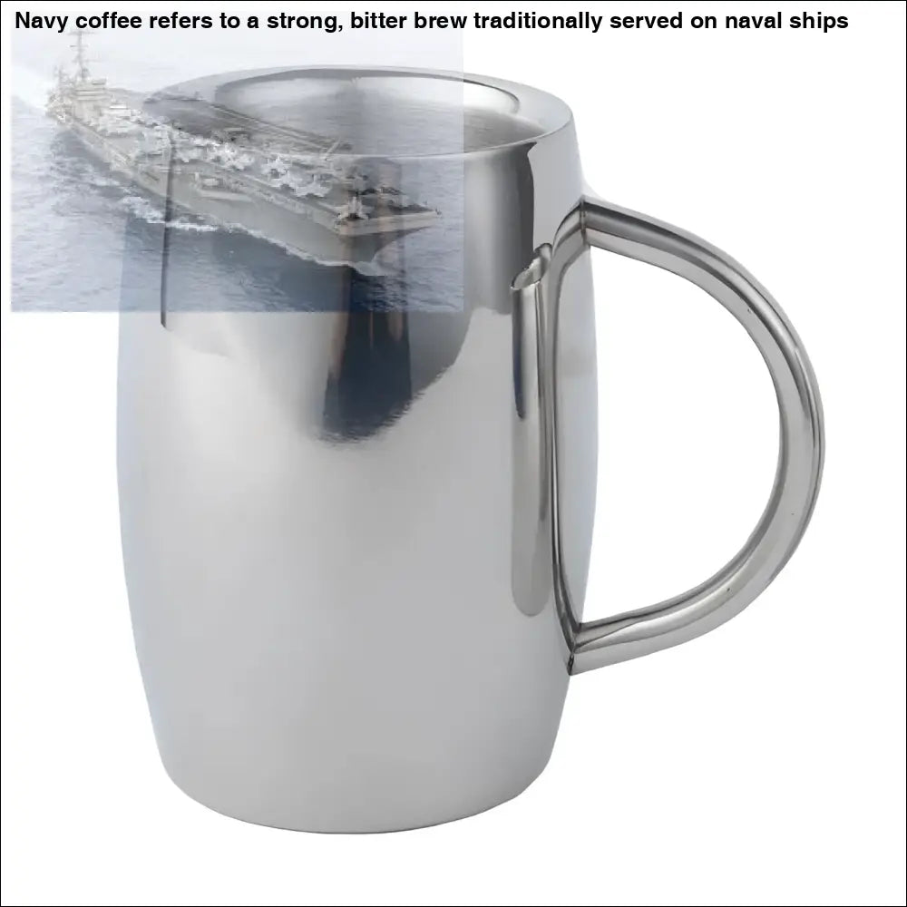 Stainless steel coffee mug tumbler with handles, insulated stainless steel design