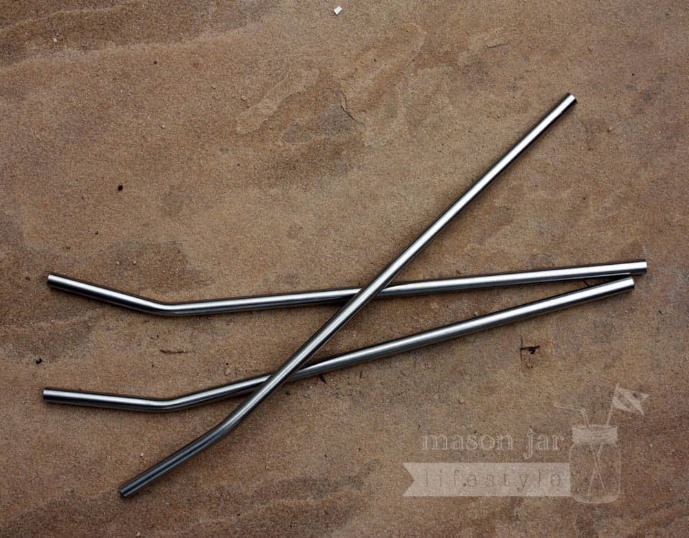 Reusable Safer Rounded End Stainless Steel Straws for Mason Jars, Smoothies & Beverages
