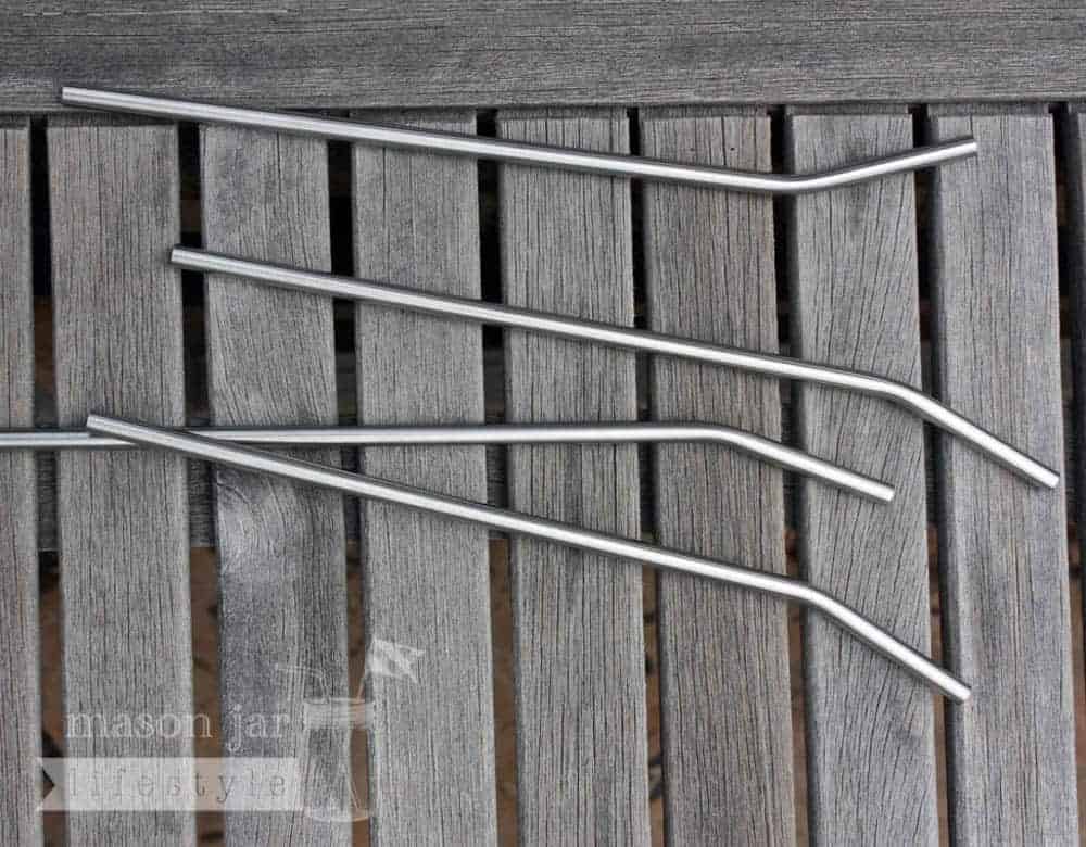 Reusable Safer Rounded End Stainless Steel Straws for Mason Jars, Smoothies & Beverages