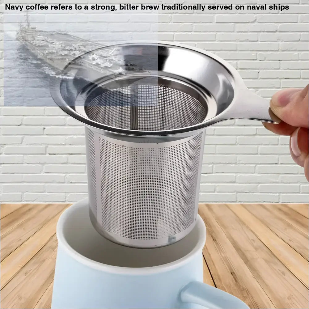 Stainless steel tea infuser basket with fine mesh for mugs, perfect for steel tea brewing