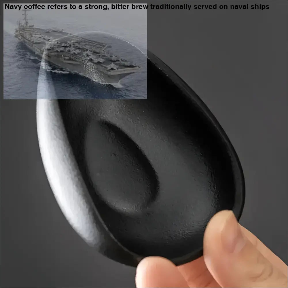 Black silicone spoon rest on Ceramic Coffee Beans Dosing Cup Trays with Assorted Bowls