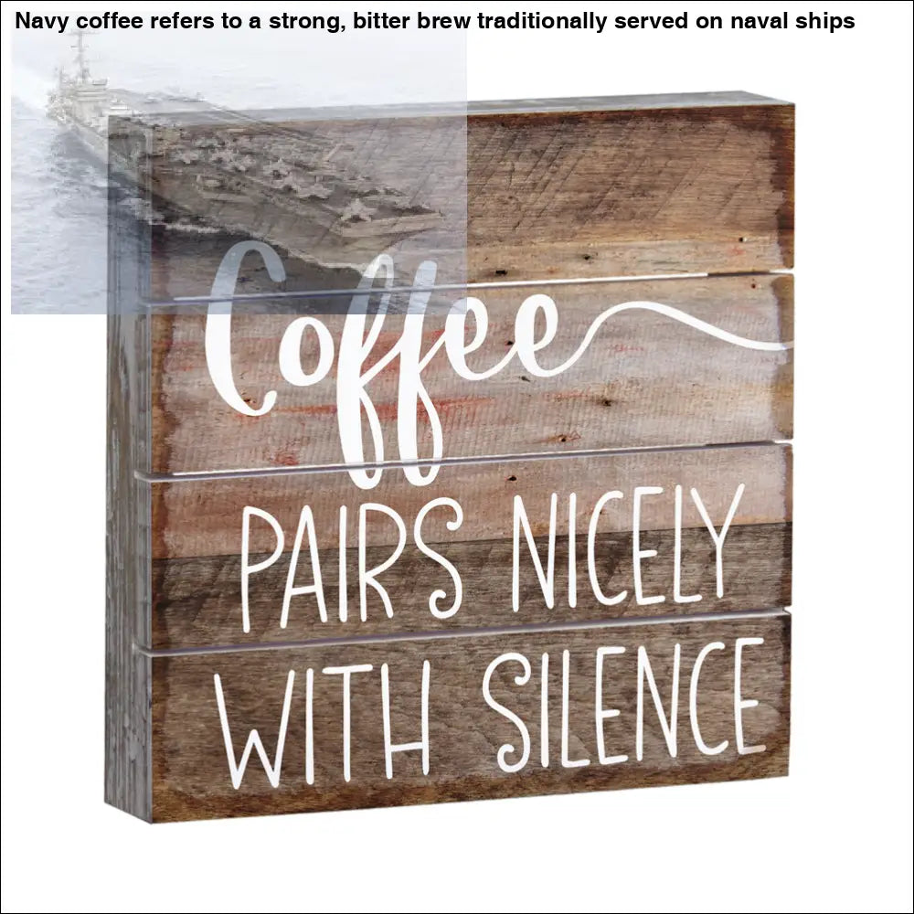 Wooden Coffee-Themed Wall Decor from Perfect Pallet Petites for Kitchen or Café Decor